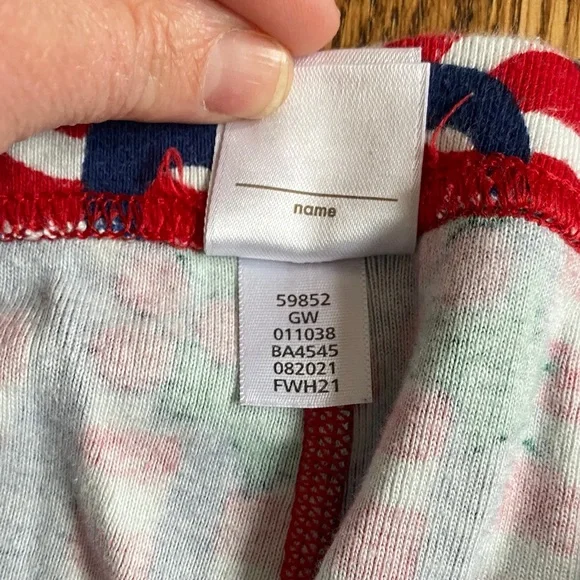 Hanna Andersson Red and Blue Candy Cane Pajama Set, size 14. Excellent condition - Picture 9 of 11